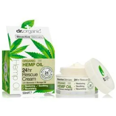 Crema rescate 24H. aceite de cañamo 50 ml, Dr. Organic