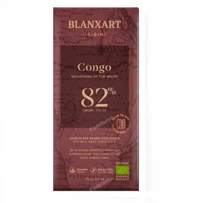 Chocolate negro 82% congo BIO 75 g, Blanxart