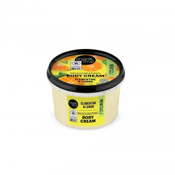 Crema corporal vigorizante «clementina y limón» de 250 ml, Organic Shop