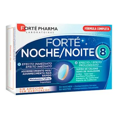 Forte noche 8H 30 dias 30 comprimidos, Forte Pharma
