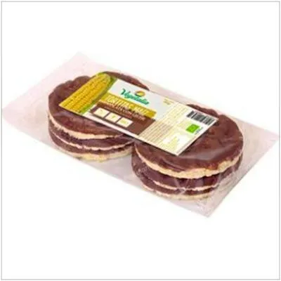 Tortitas de maiz con chocolate con leche BIO 100 g, Vegetalia