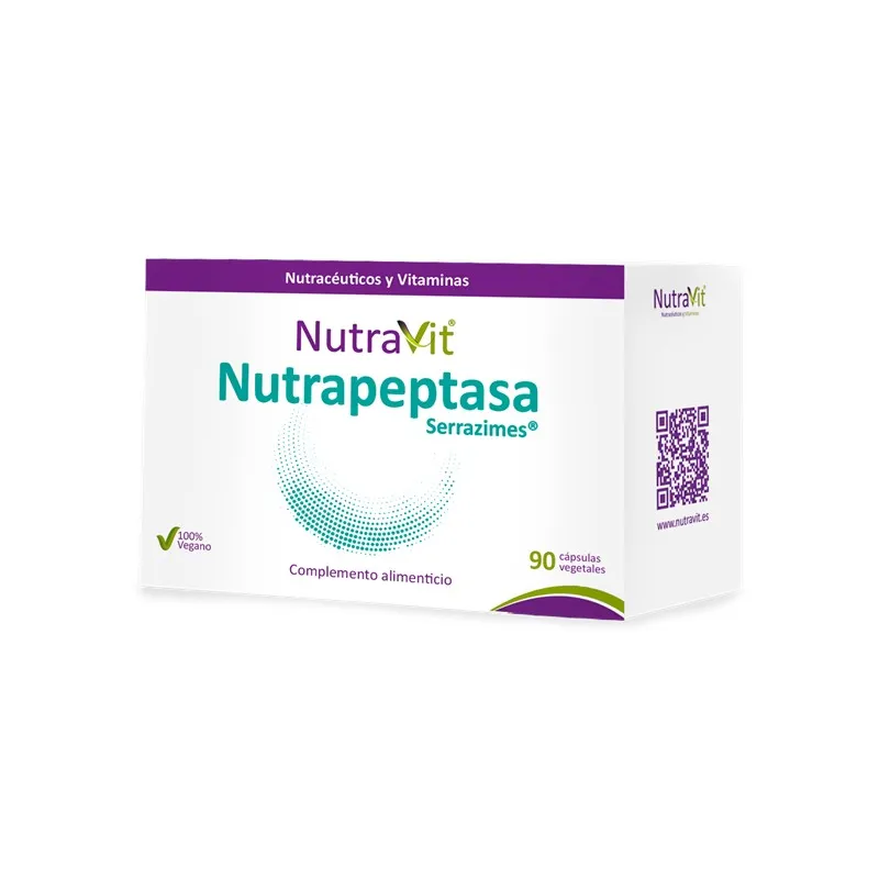 Nutrapeptasa serrazimes 90 cápsulas, Nutravit