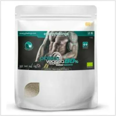 Proteína vegana 80% neutro sin gluten BIO 1 kg, Energy Feelings