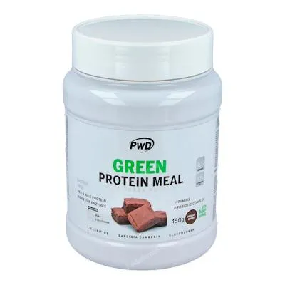 Green protein meal chocolate brownie 450 g, Pwd Nutrition
