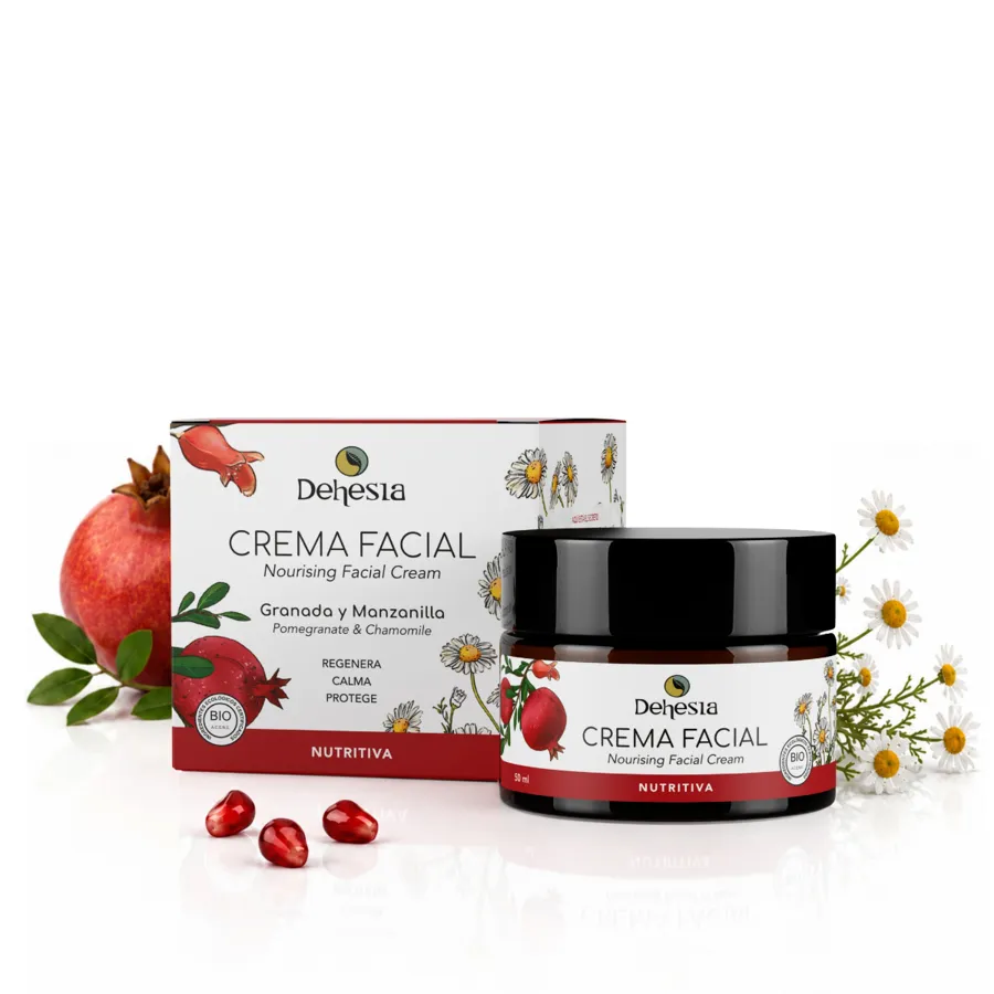 Nährende Gesichtscreme Granatapfel-Kamille BIO 50 ml, Dehesia