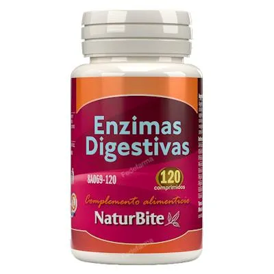 Enzimas digestivas 120 comprimidos, Naturbite