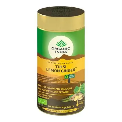 Tulsi lemon ginger infusión ayurvedica 100 g, Organic India