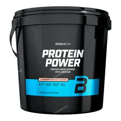 Protein power plátano-fresa 4000 g, Biotechusa