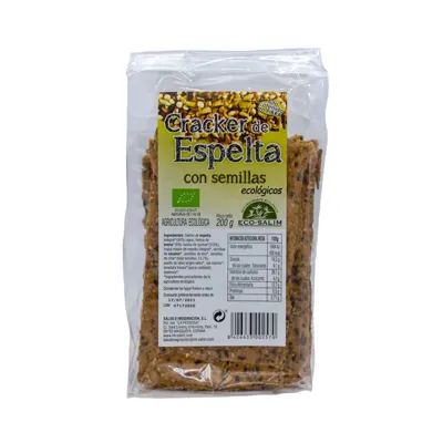 Cracker De Espelta Mix Semillas BIO 200 g, Ecosalim