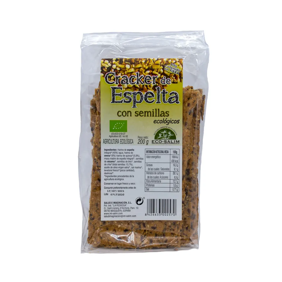 Cracker aus Dinkel Samenmix BIO 200 g, Ecosalim