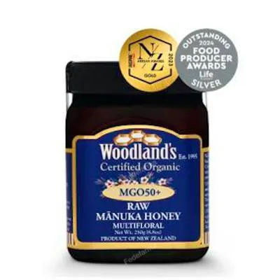 Miel de manuka raw mgo 50+ multifloral BIO 250 g, Woodland´s