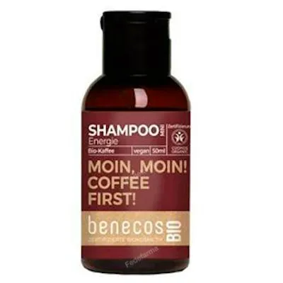 Champú energizante café mini viaje BIO 50 ml, Benecos