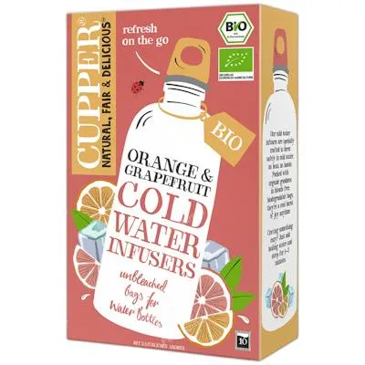 Kaltaufguss Orange und Grapefruit BIO 10 Briefchen, Cupper