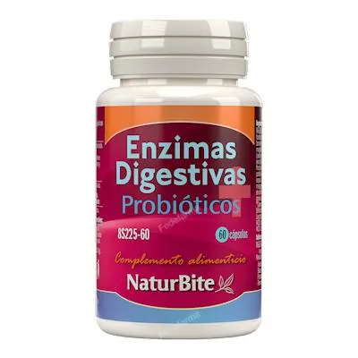 Enzimas digestivas+probioticos 60 cápsulas, Naturbite