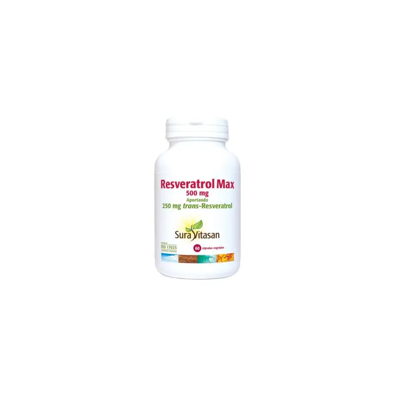 Resveratrol max 500 mg 60 cápsulas, Sura Vitasan