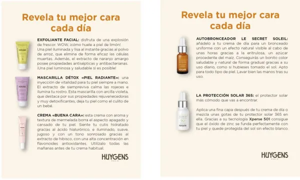 Cartel descriptivo para peana madera gama antiedad (rosa) y supernature, Huygens