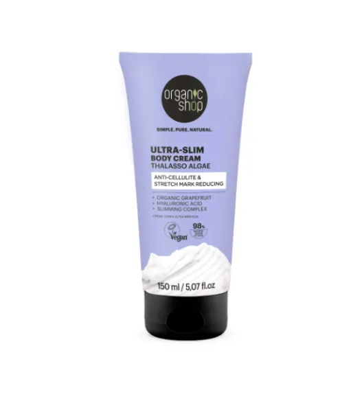 Crema corporal ultra reductora con algas de talaso-anticelulítico y reductor de estrías 150 ml, Organic Shop