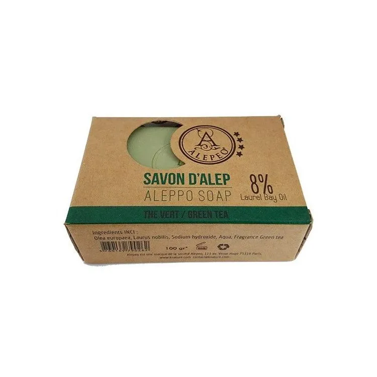 Sapone solido all'Alepo Green Tea 8%, Alepeo