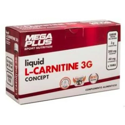 L-carnitine concep 3 g 14 viales, Mega Plus