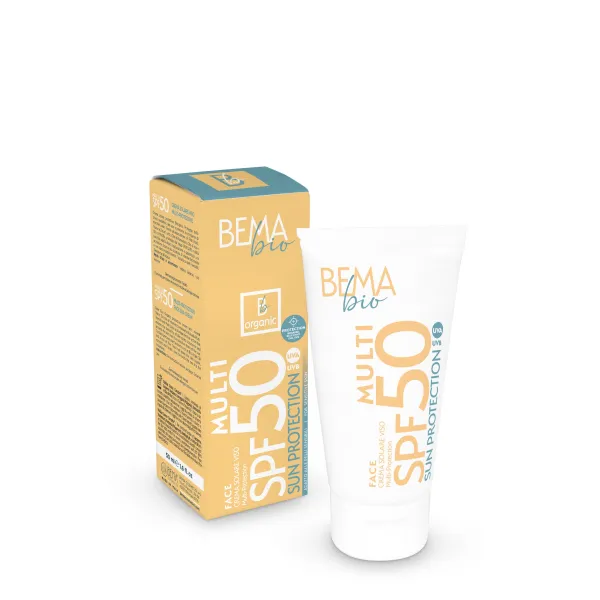 Be sun creme solar facial multiproteção SPF BIO 50+50 ml, Bema