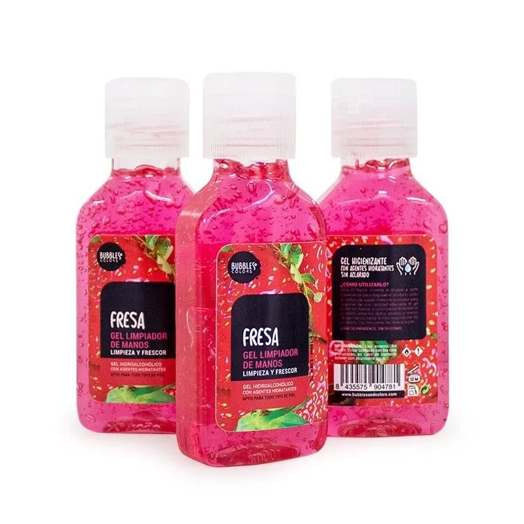 Handgel op basis van alcohol Aardbei 100 ml, Bubbles & Colors