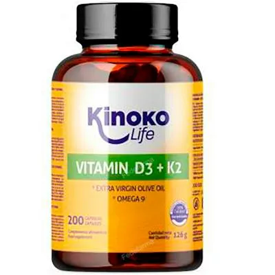 Vitamine D3-K2 met omega 9 200 capsules, Kinoko Life