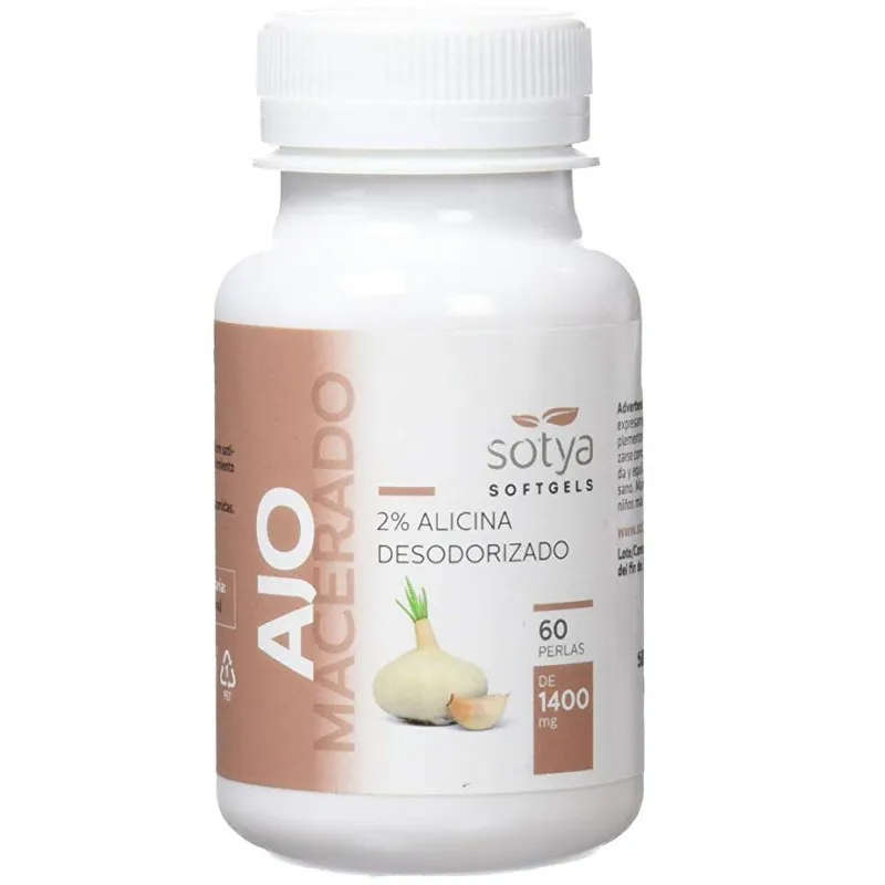 Ajo macerado 1000 mg 60 perlas, Sotya