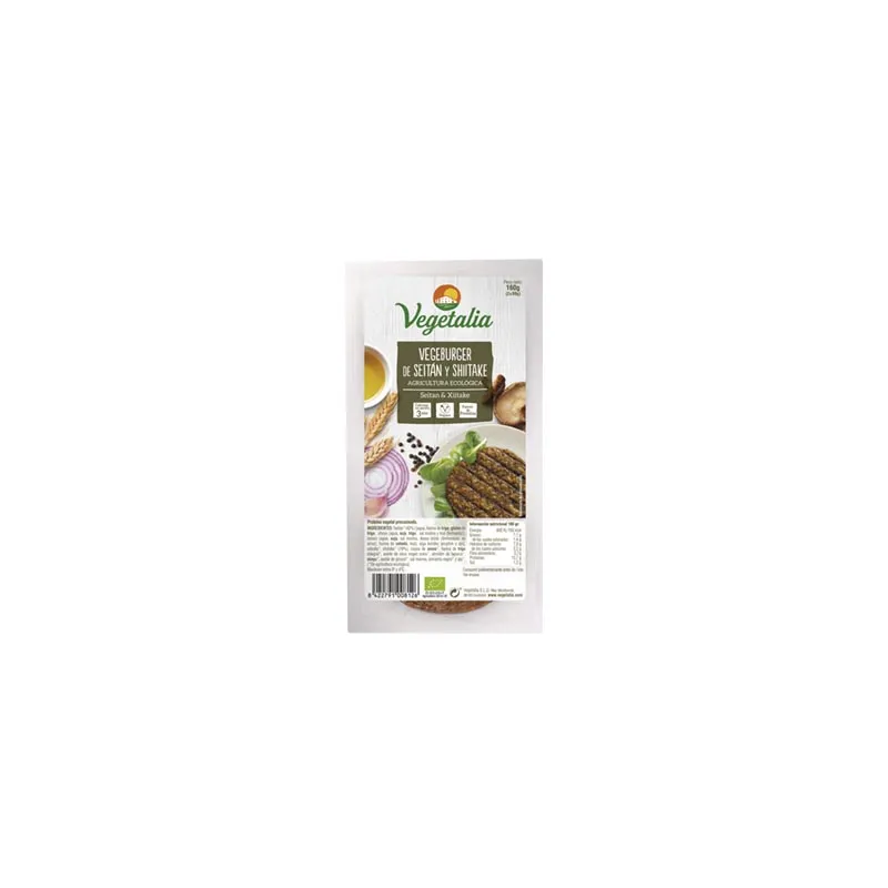 Vegeburger seitán y shiitake BIO 160 g, Vegetalia