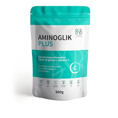 Aminoglik plus+vitamina C sin gluten 500 g, Bsb Labs