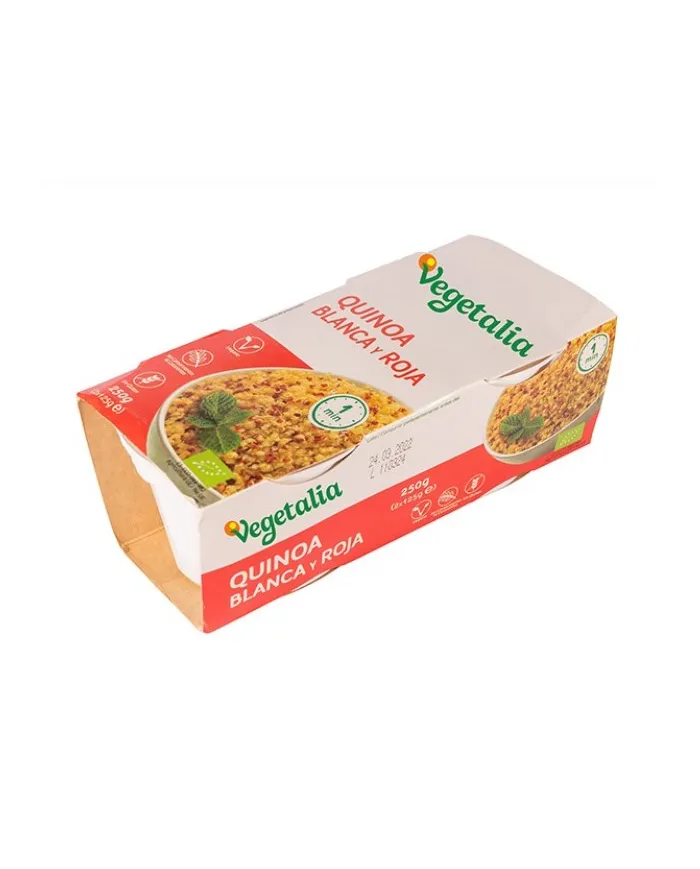 Vasito de quinoa blanca y roja BIO 2 x 125 g, Vegetalia