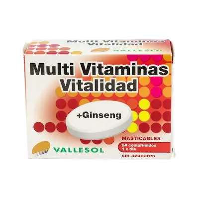 Multivitaminas+ginseng 24 comprimidos, Vallesol