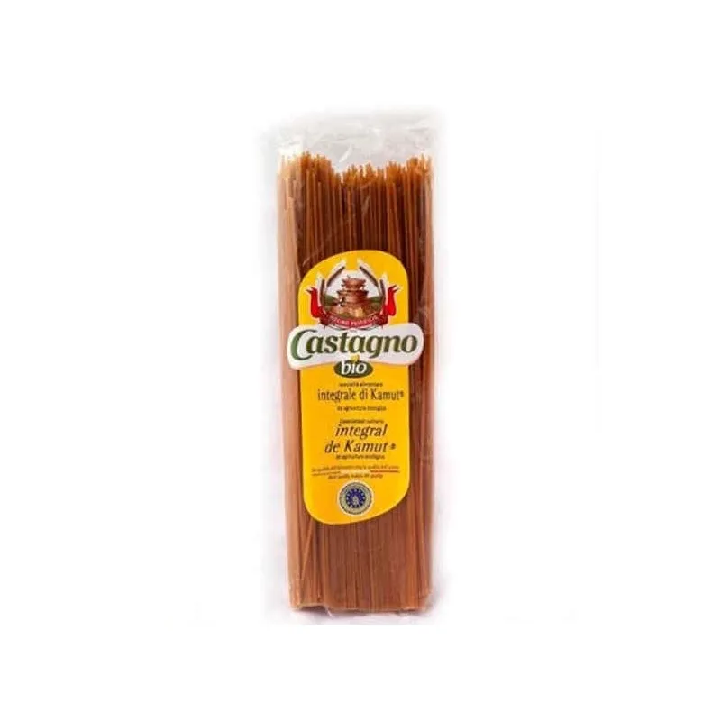 Espagueti khorasan kamut trigo integral BIO 500 g, Castagno