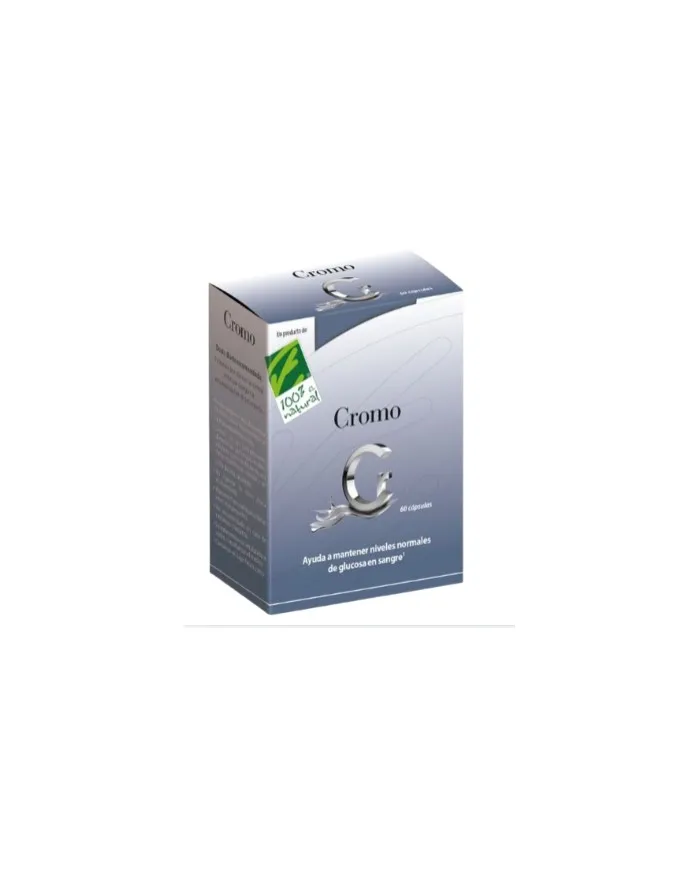 Cromo cien por cien 60 cápsulas, 100% Natural