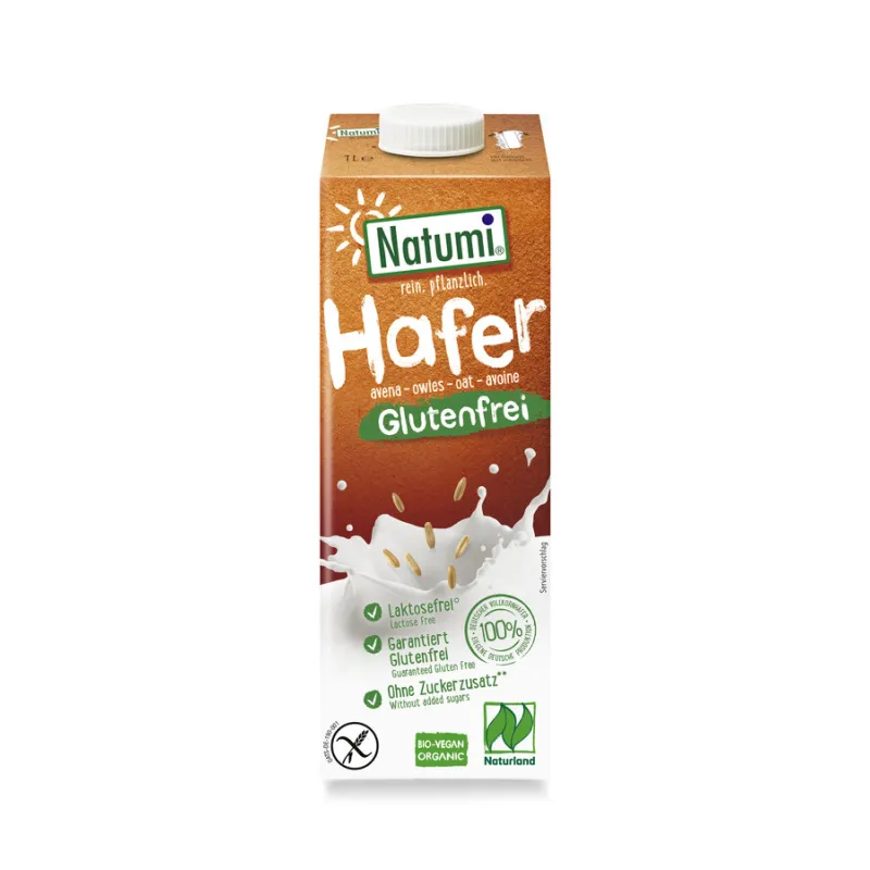 Leche avena s/g sin azúcar s/lact bio 1l, Natumi
