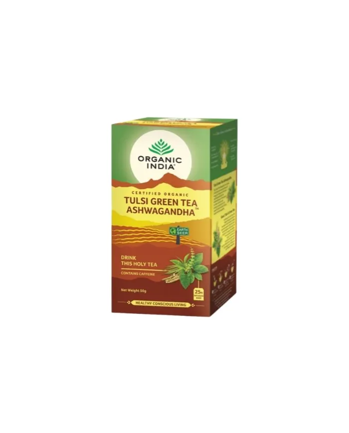 Tulsi Grüntee Ashwagandha 25 Beutel BIO, Organic India