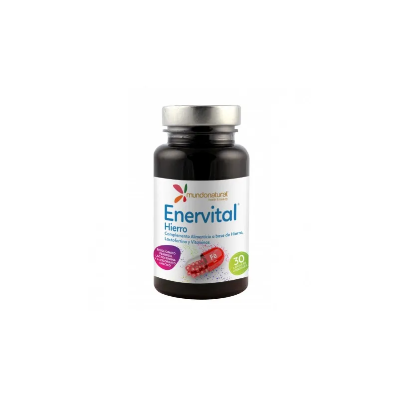 Enervital hierro mundonatural 30 cápsulas, Mundo Natural