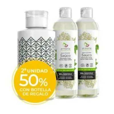 Agua micelar 2 uds. +BOTELLA vidrio 300 ml, Armonia