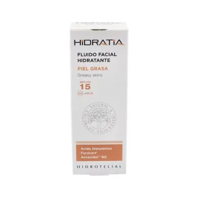 Hidratia fluido facial p/grasa oil free 50 ml, Hidrotelial