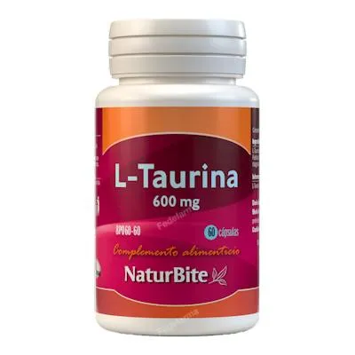 L-taurina 600 mg 60 cápsulas, Naturbite