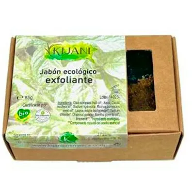 Jabón exfoliante carbón activado 80 g, Kijani