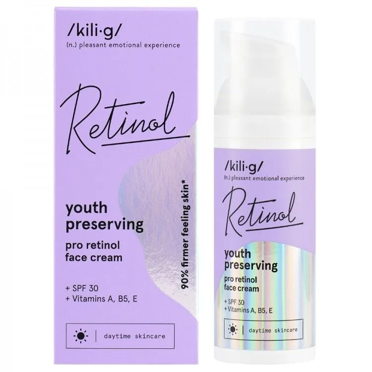 Creme facial com pro-retinol, Kilig
