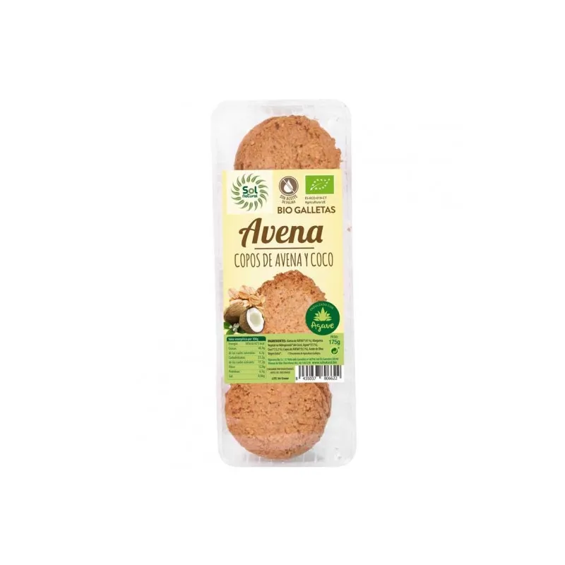 Galletas avena/coco y agave, Sol Natural