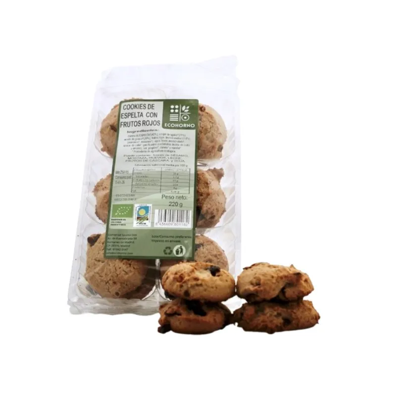 Cookies espelta con frutos rojos ecohorno 220 g, Eco Horno