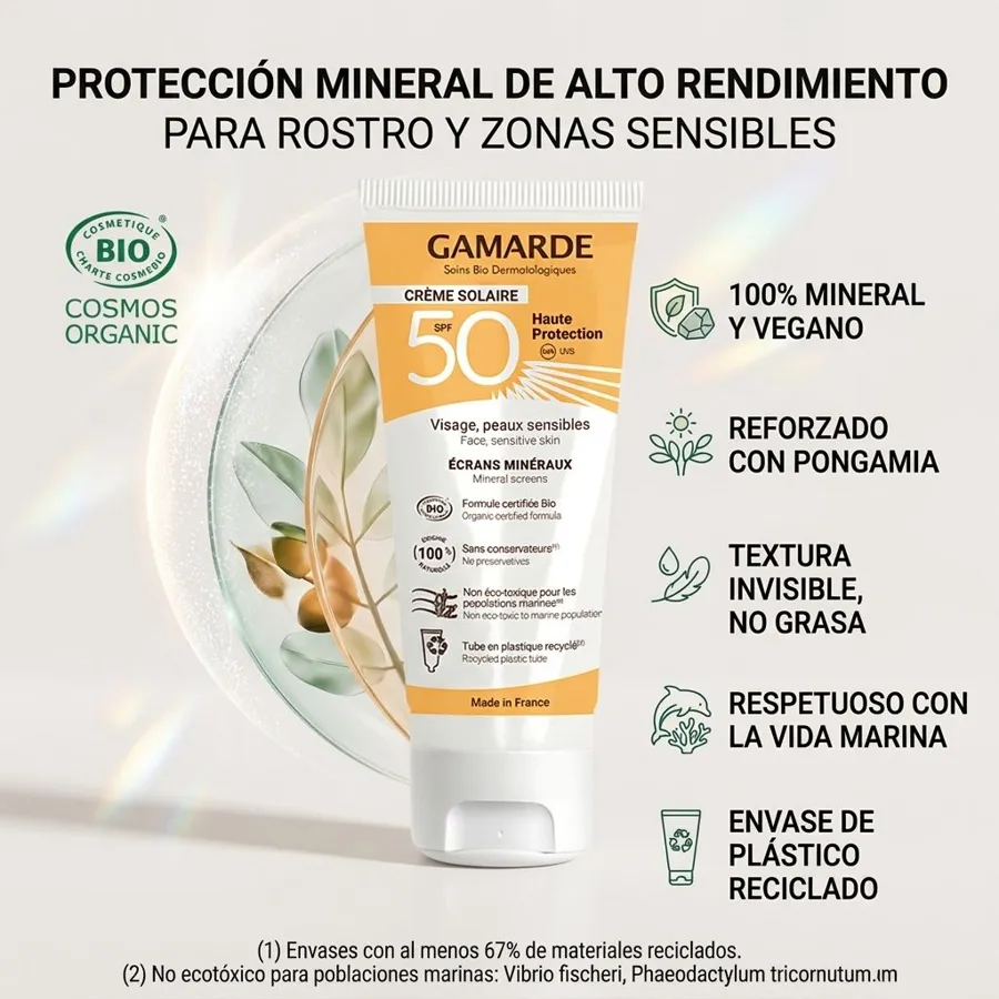 Crema Solar SPF50 BIO 40 ml, Gamarde · imagen 3
