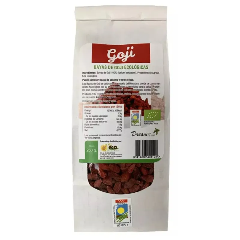 Bayas goji dreamfoods BIO 250 g, Dream Foods