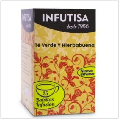 Té verde con hierbabuena infusión 25 bolsitas, Infutisa