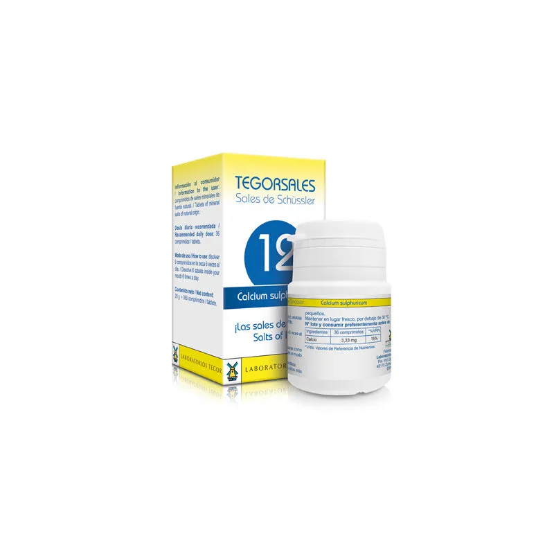 CALCIUM-SULF. D6 tegorsales (Nº12) 350 comprimidos 20 g, Tegor