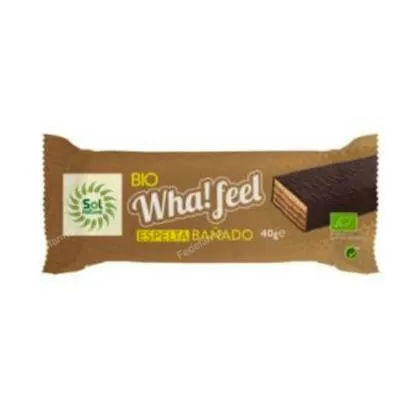 Wha feel snack bañado de espelta y cacao BIO 16 uds., Solnatural