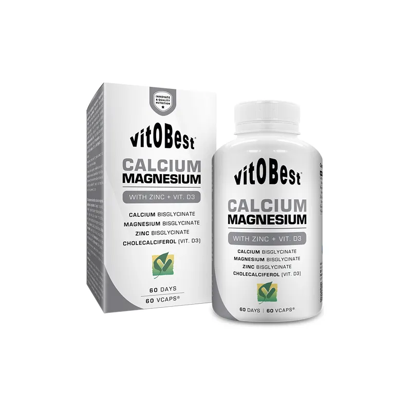Calcio+magnesio vitobest 60 cápsulas, Vit.o.best