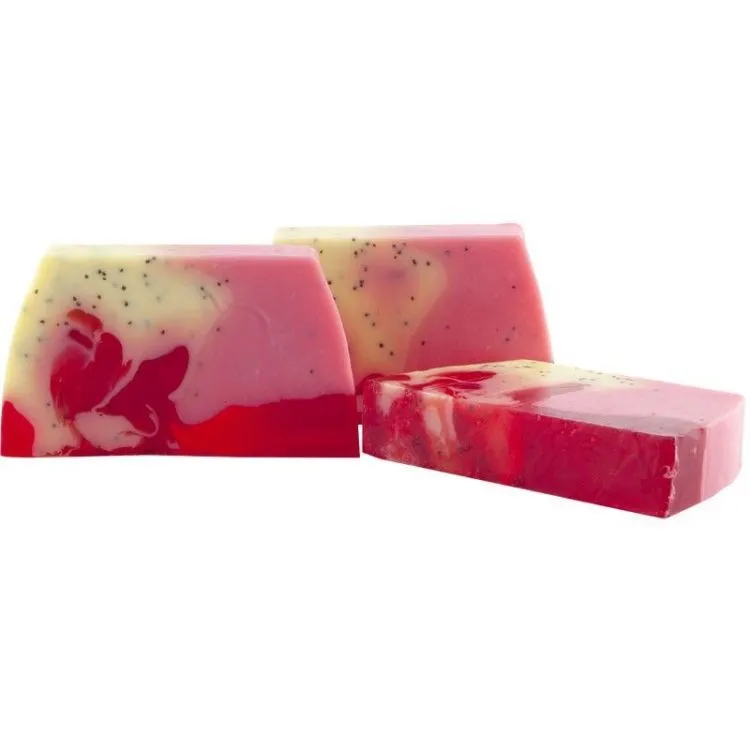 Barra jabón de glicerina cereza y plátano, Big Soap Factory